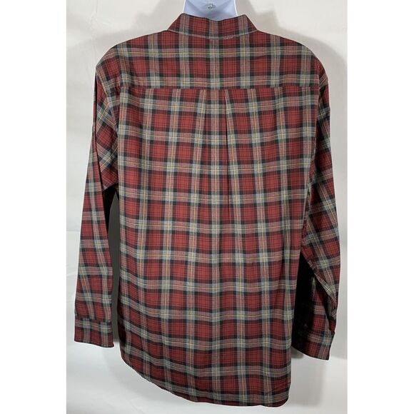 Pendleton Men's XL Bridgeport Shirt Red Plaid Button Down Cotton - C72 - Picture 3 of 6